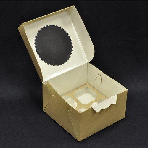 Коробка для 4 капкейков 16x16x10см Коробка для 4 капкейков 16x16x10см