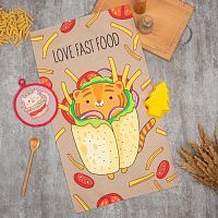 Подарочный набор "Food" кух. полотенце, прихватка, сил. форма