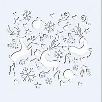 Трафарет "Christmas deer" Рождественский олень