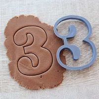 Пластик. Форма для печенек "Цифра 3" 10 см